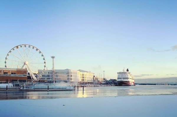 Udsigt over havnen i Helsinki